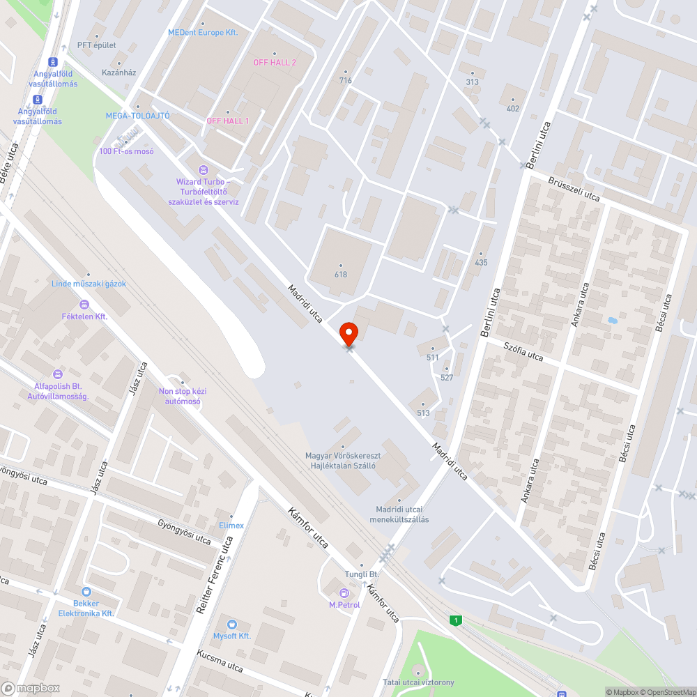 Elhagyott autók bejelentés helye