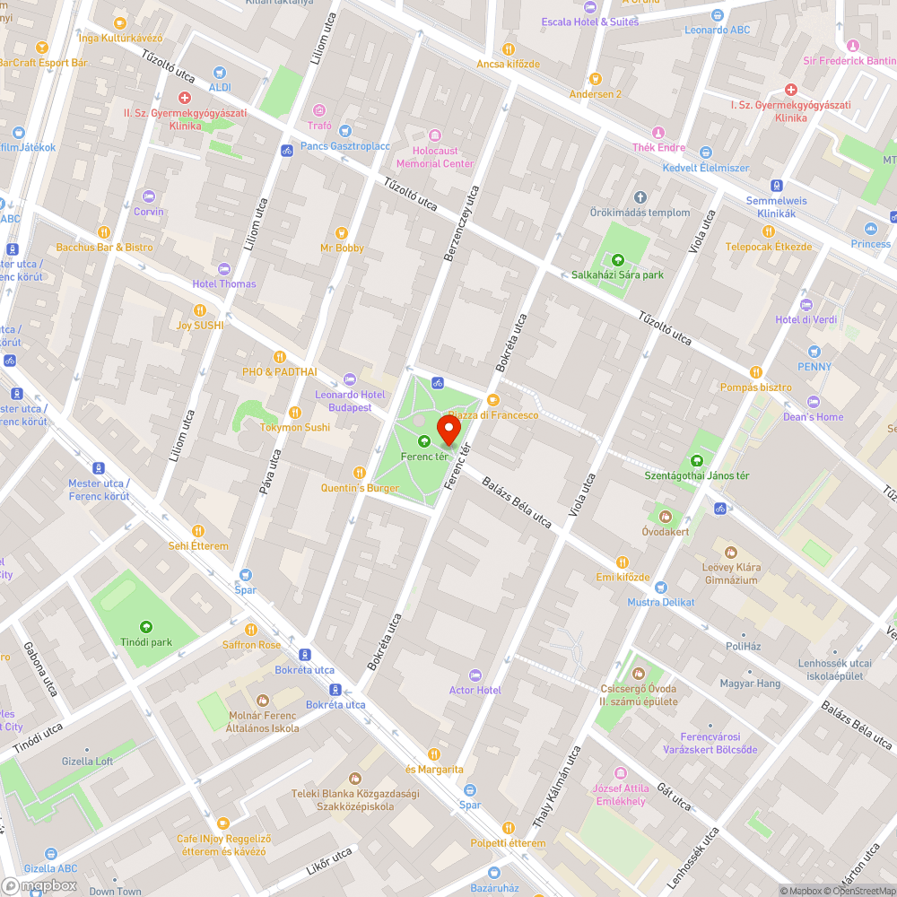 Kidőlt tábla a Ferenc téren bejelentés helye