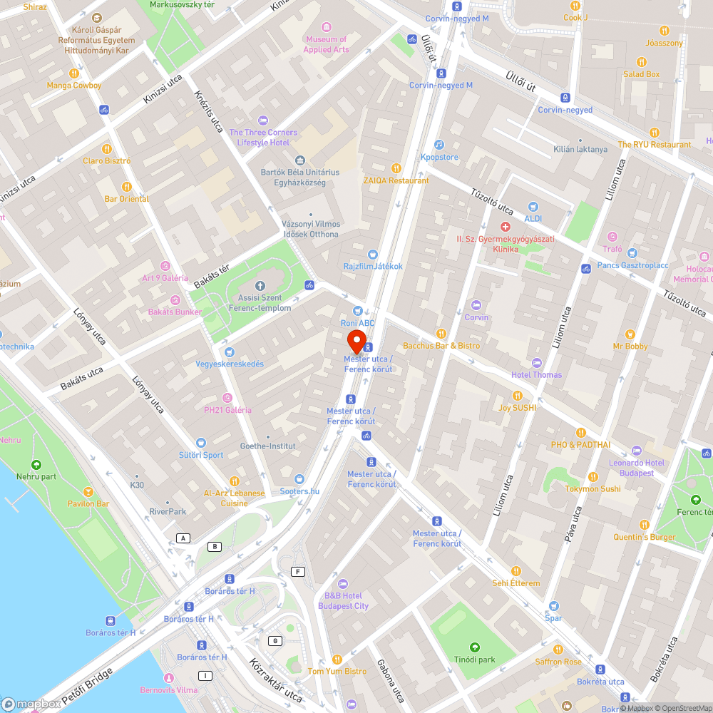 Mester utcai villamosmegálló vízelvezetése bejelentés helye