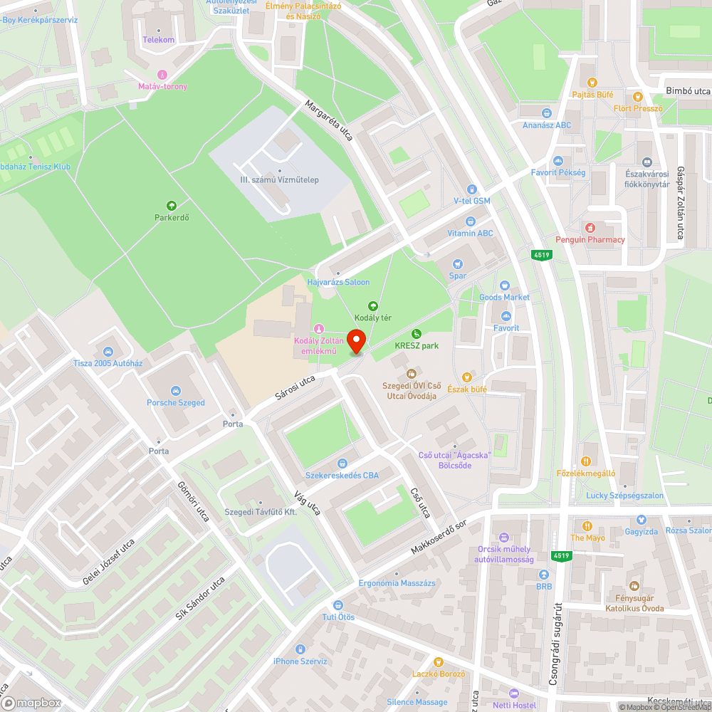 Közterületi parkolás bejelentés helye