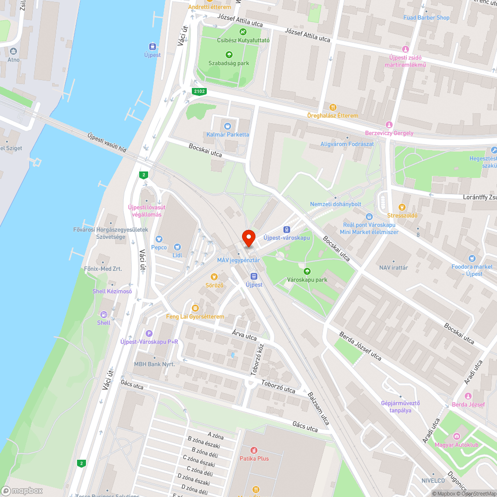 Újpest-városkapu M bejelentés helye