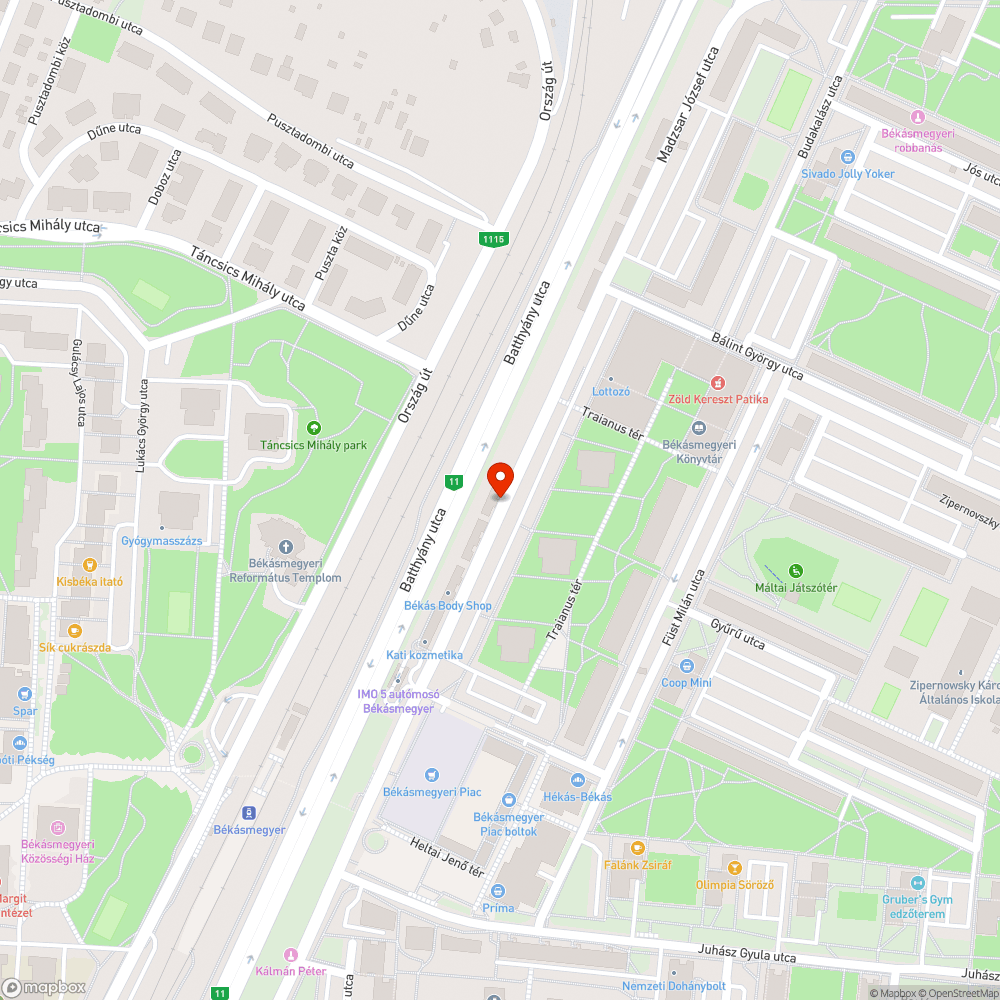 MHU741 bejelentés helye