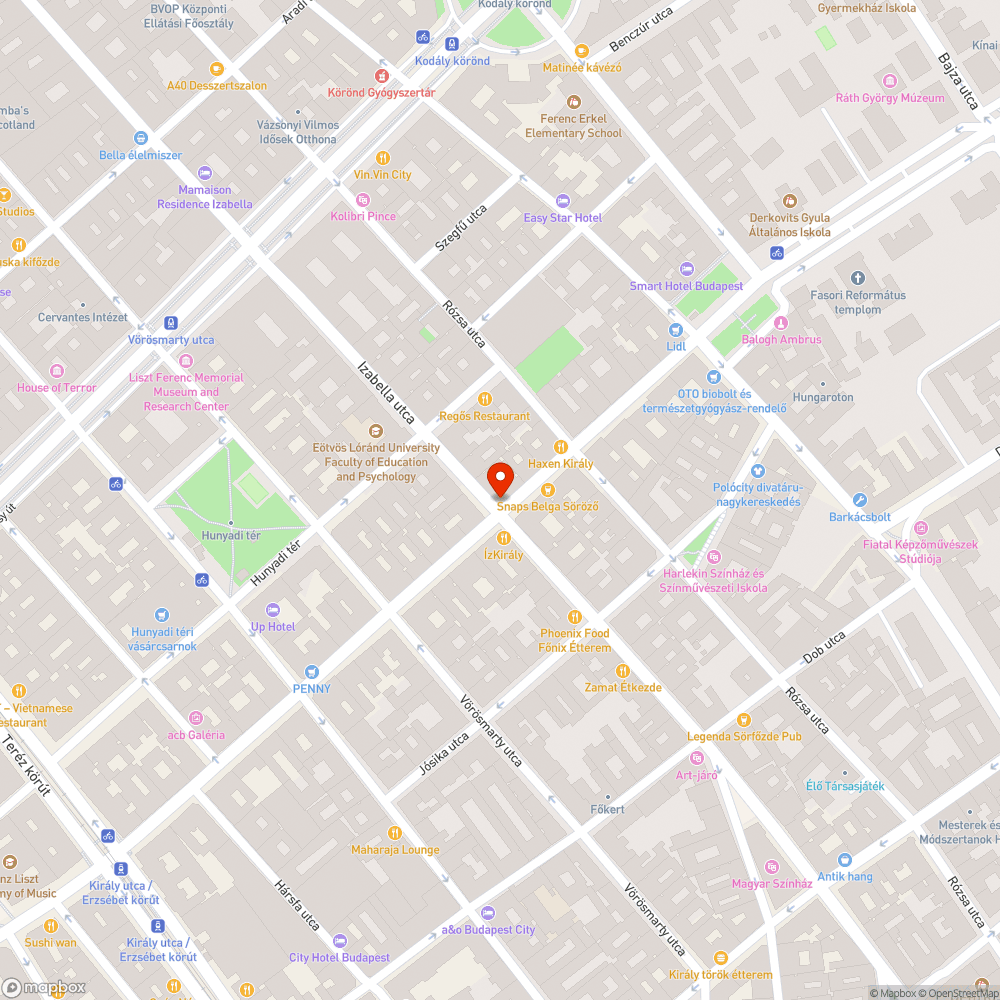 Király utca és Izabella utca keresztedőzése bejelentés helye