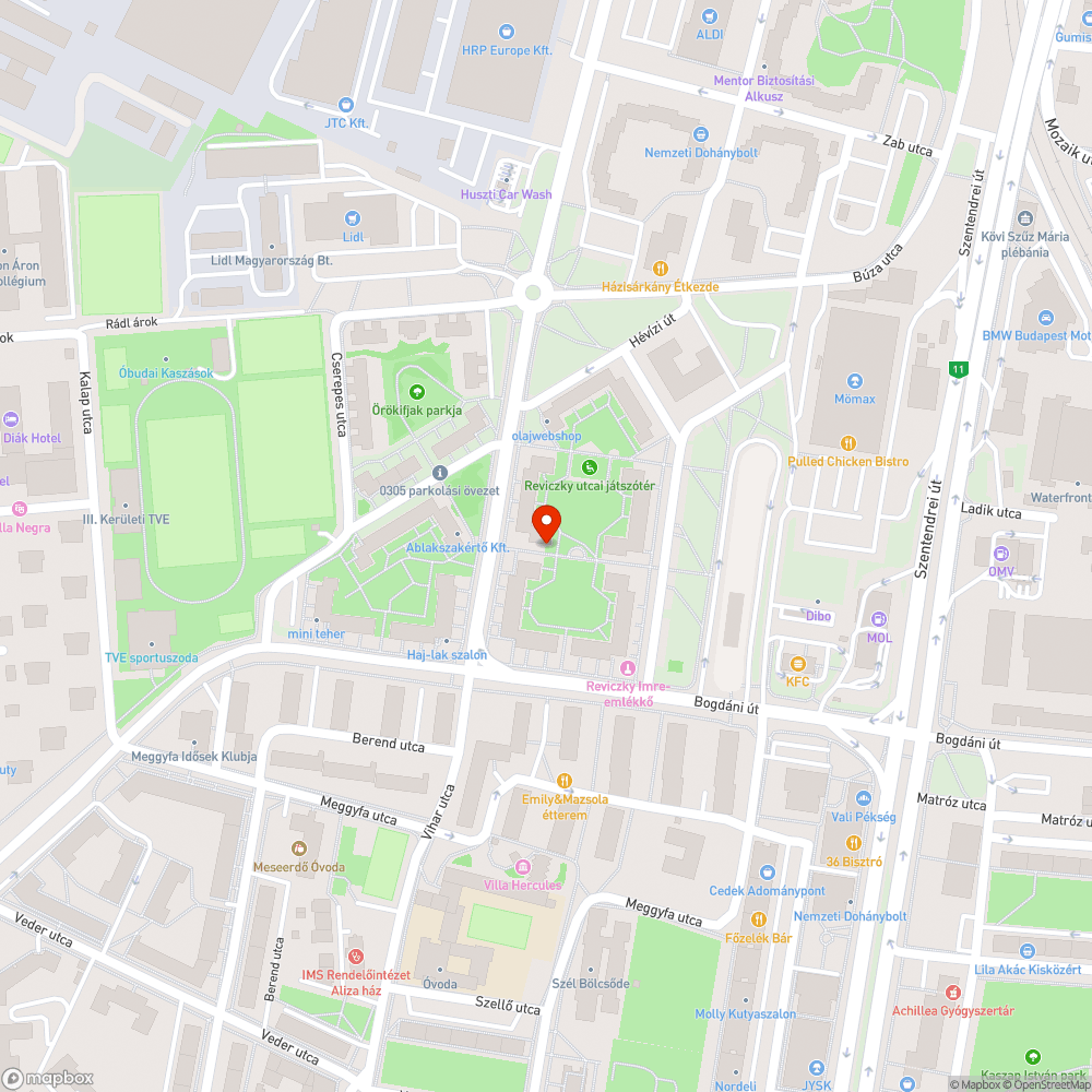 Fél éve lehúzott ablakkal elhagyott autó bejelentés helye