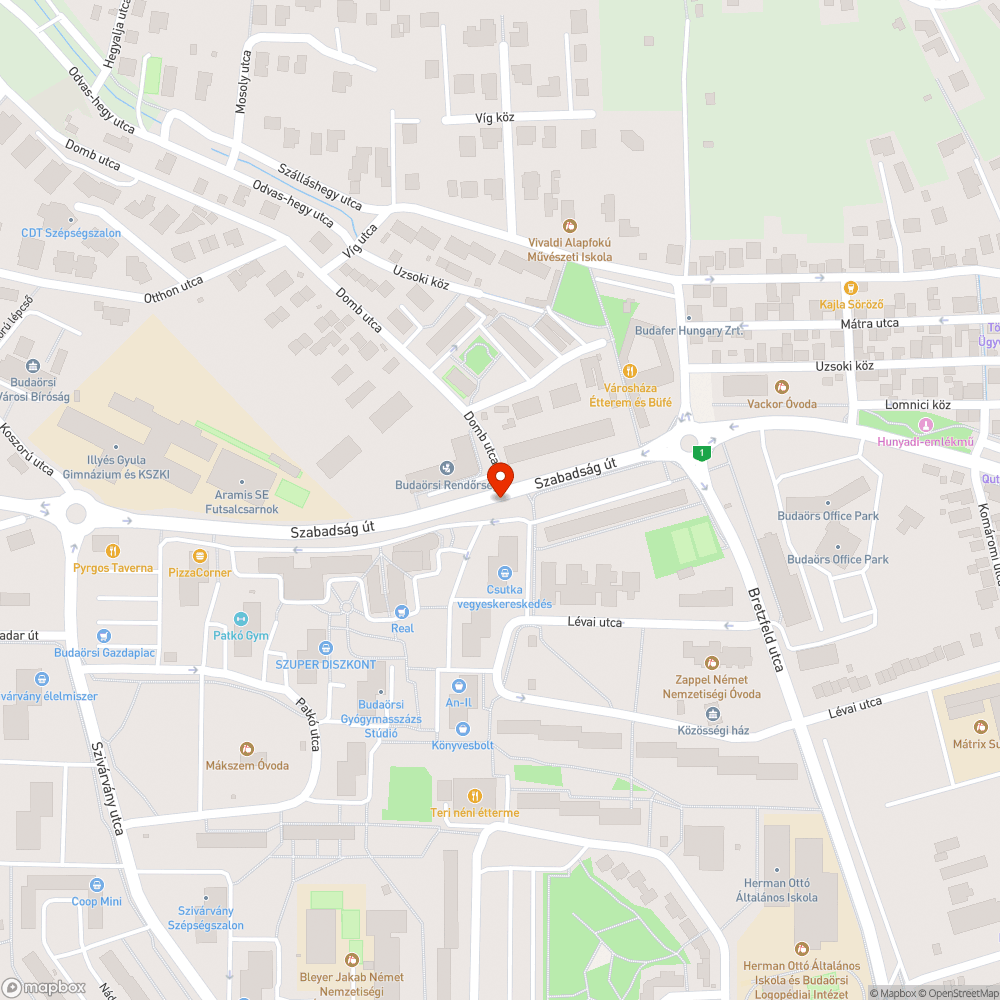 Elhagyott autók bejelentés helye