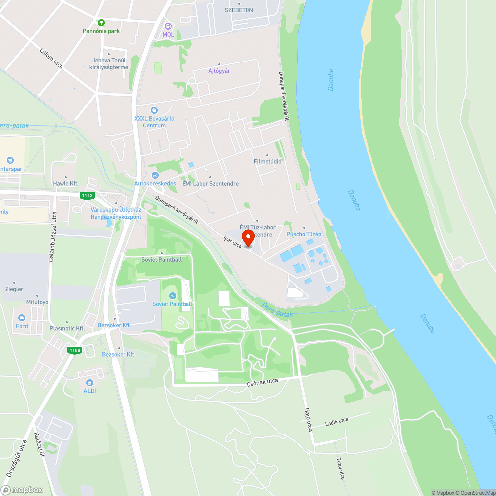 Szentendre Ipar út bejelentés helye