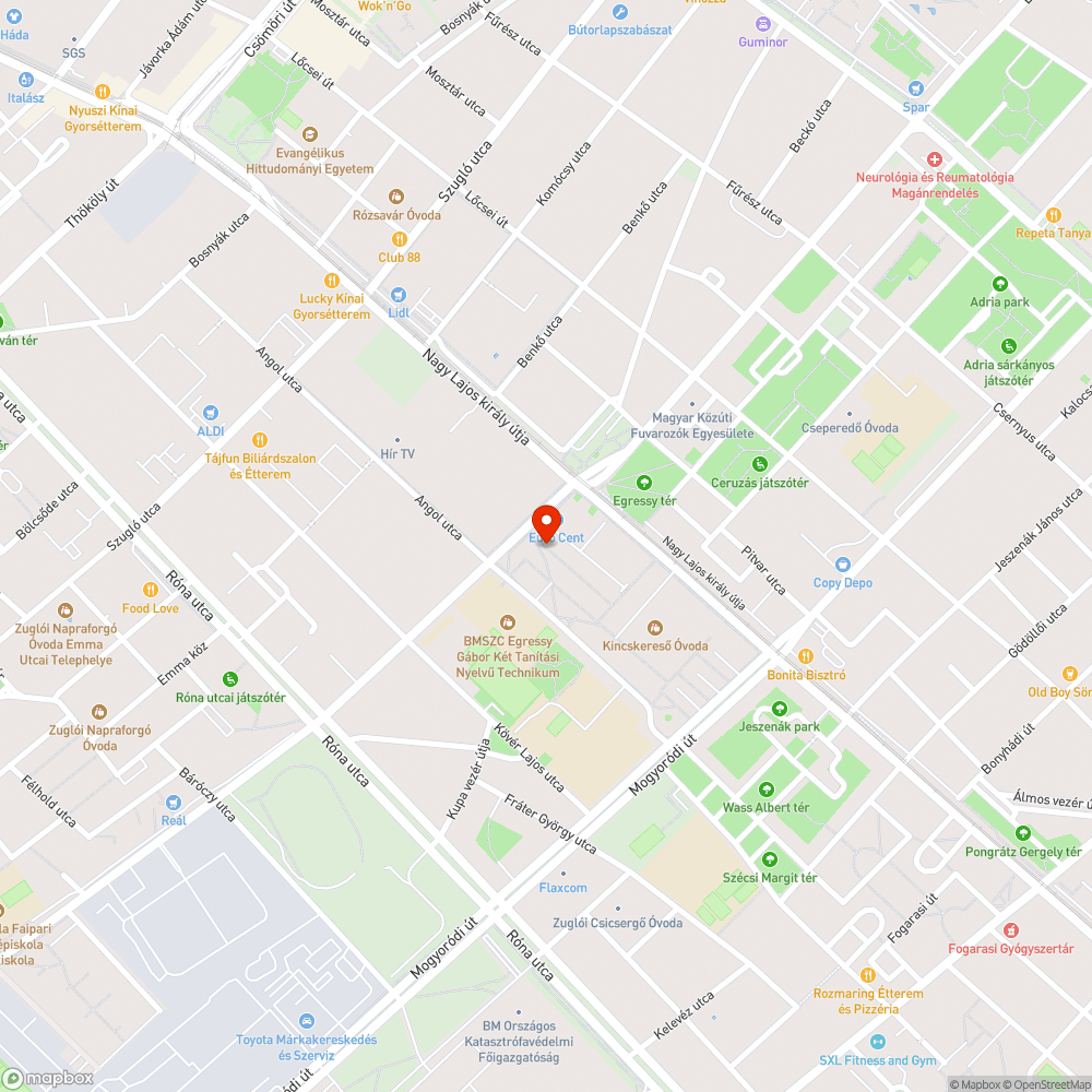 sötét lámpa bejelentés helye