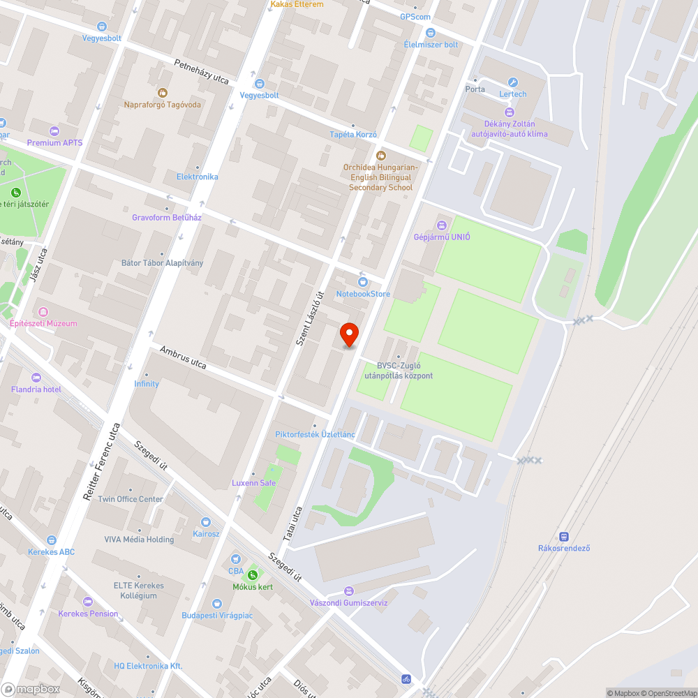 Tatai utca bejelentés helye