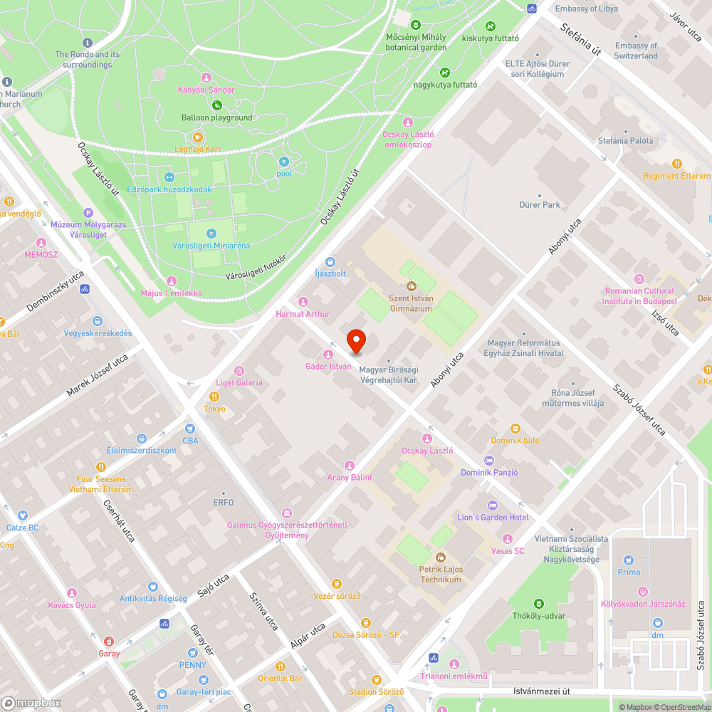 Zöldfelületen és járdán parkoló autók bejelentés helye