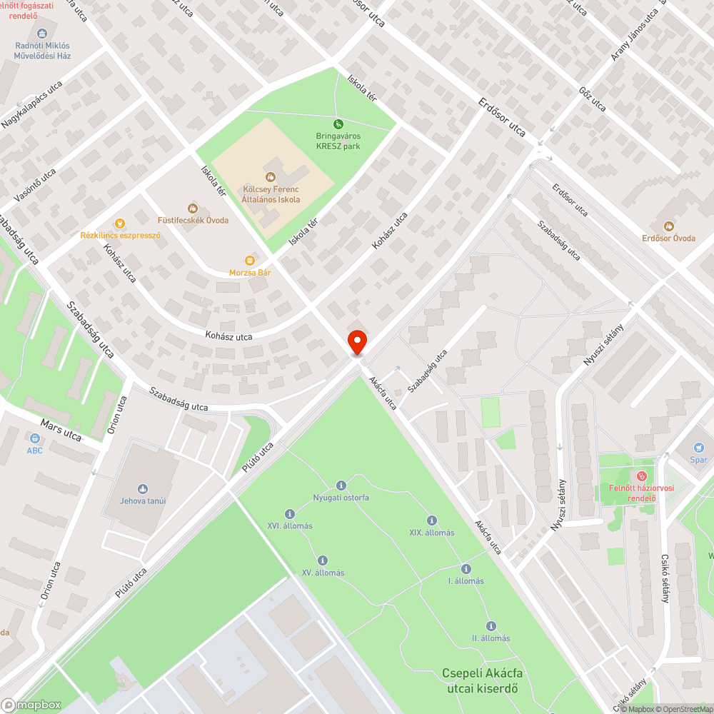 Hiányzó fényterelő bejelentés helye