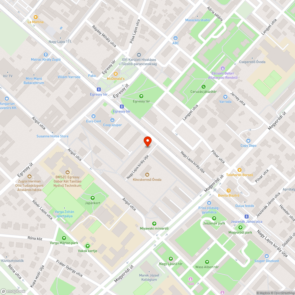 Nyitott akna bejelentés helye