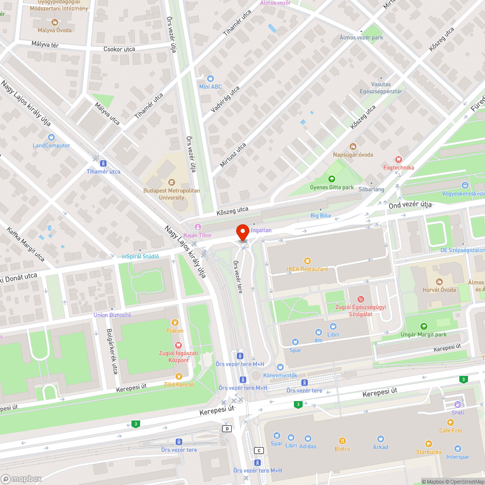 Kátyú az Örsön a végállomás területén bejelentés helye