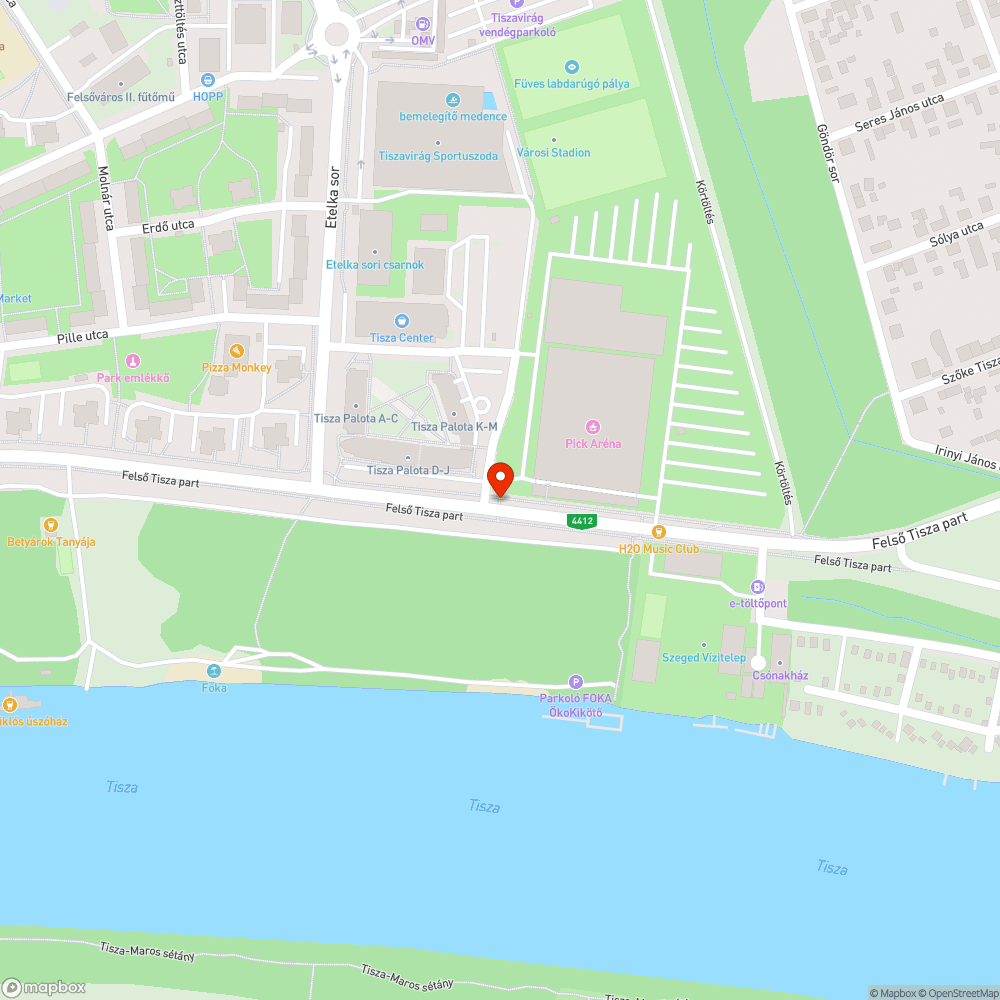 Eltűnt kerékpársáv bejelentés helye