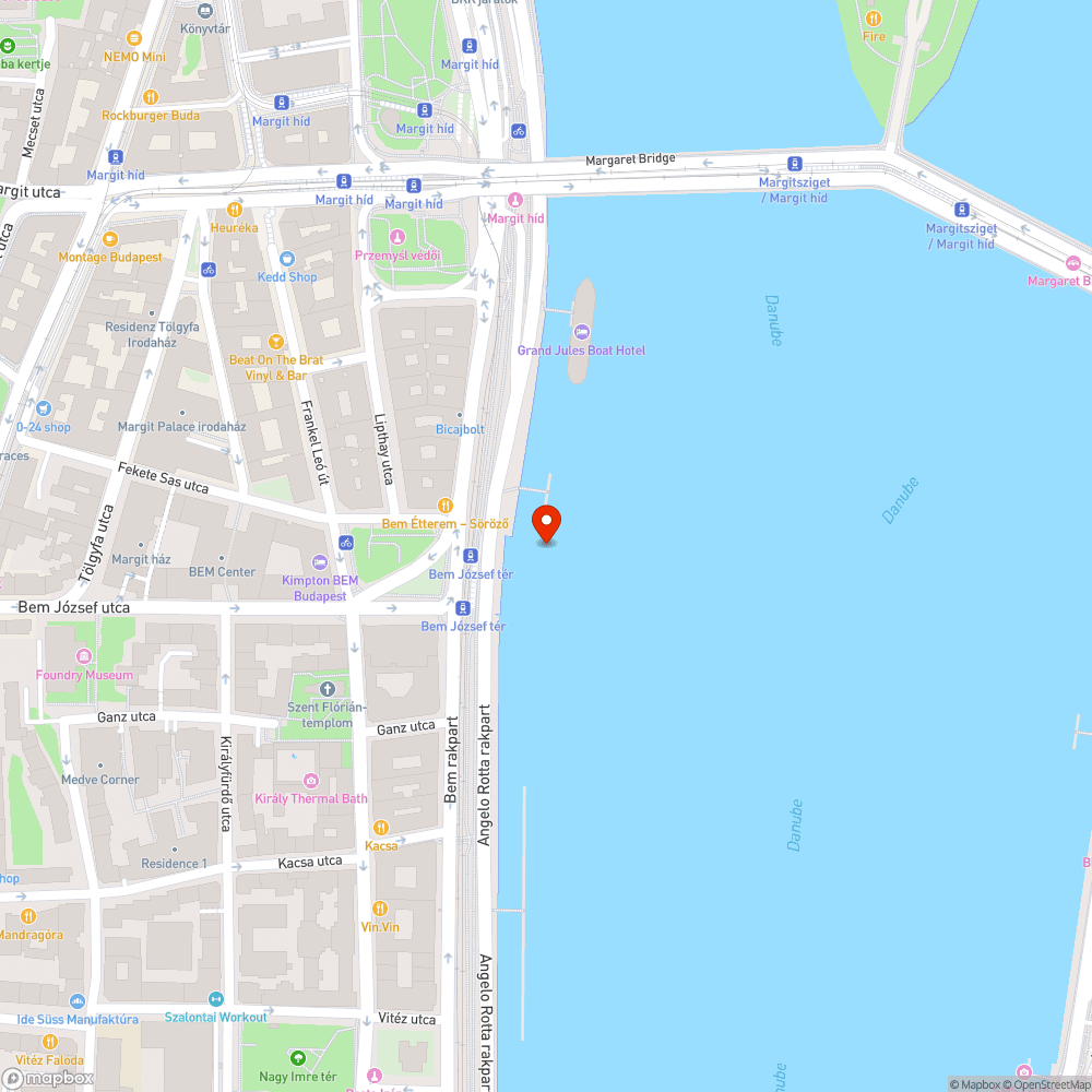 Hordalék a Dunán bejelentés helye