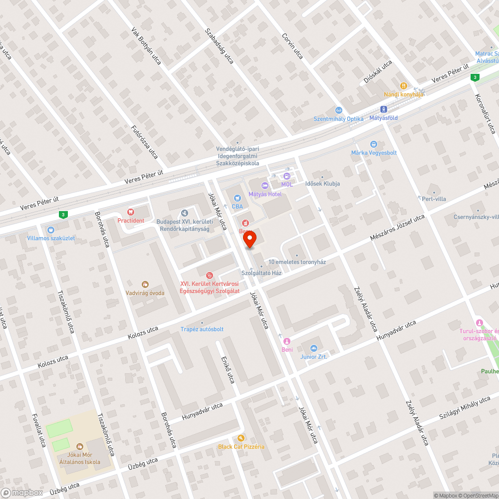 Beszakadt rács bejelentés helye