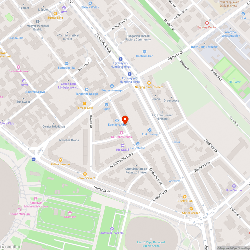 Felszedett és be nem fejezett útburkolat bejelentés helye