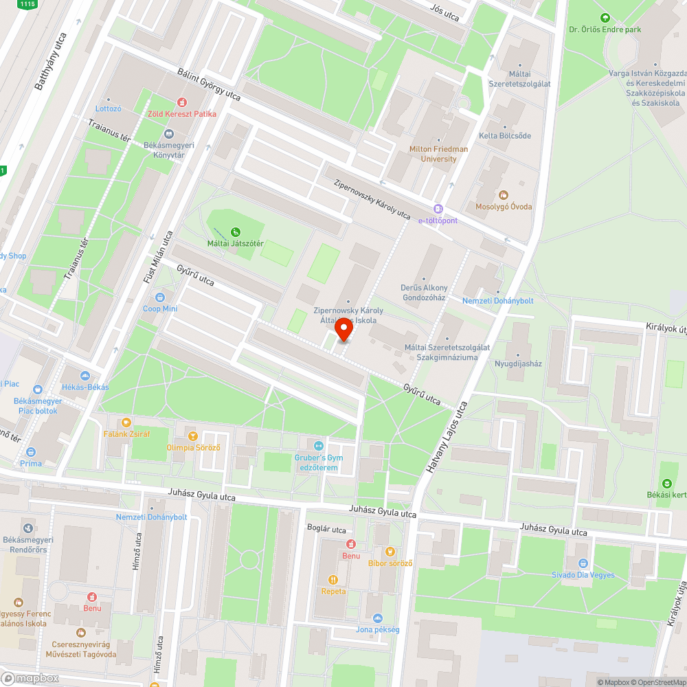 Graffitik a járdán bejelentés helye