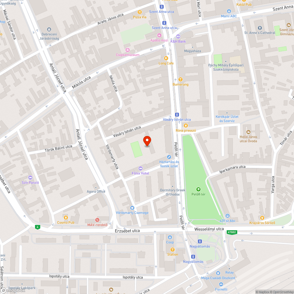 Szemét a parkban bejelentés helye