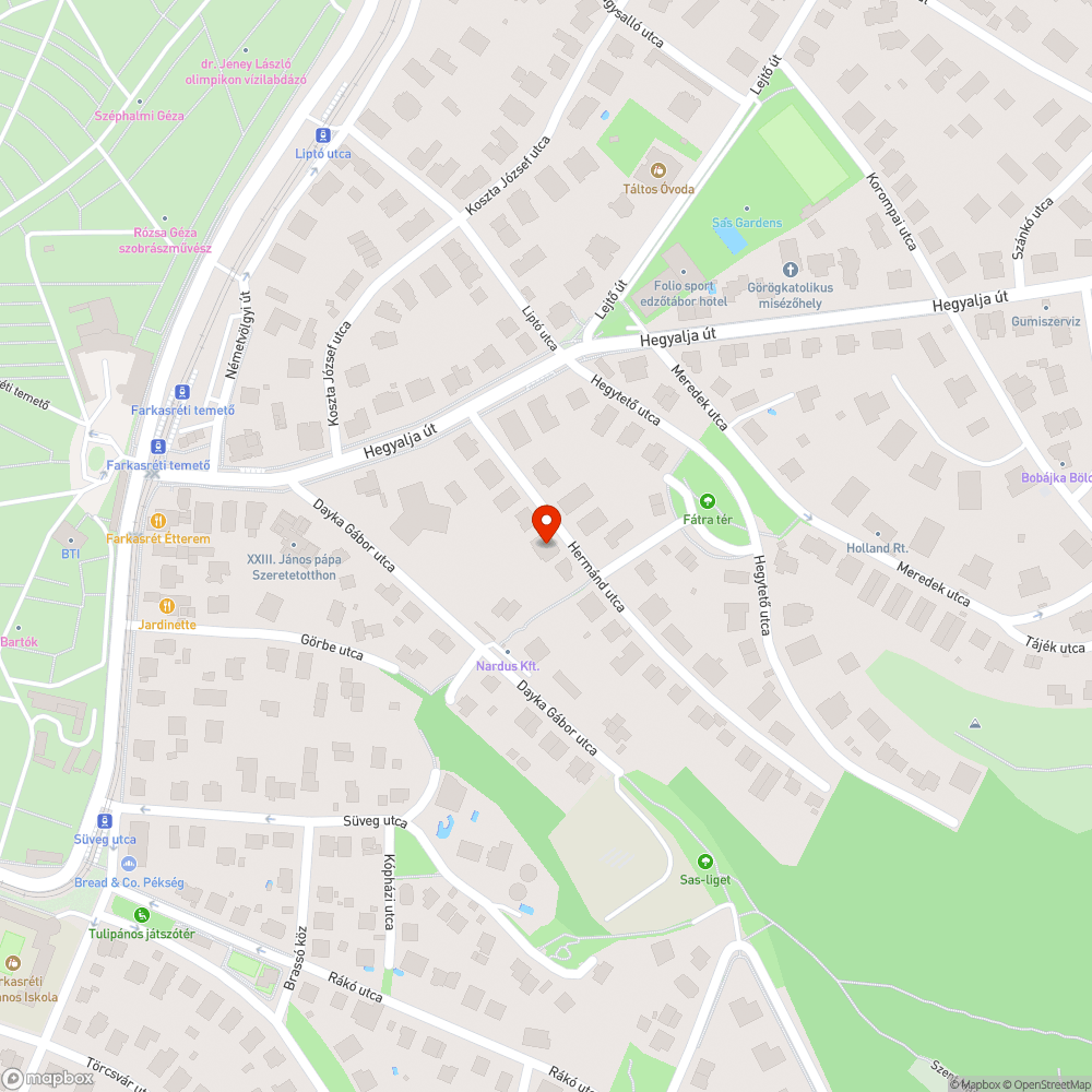 Romlott Róka bejelentés helye