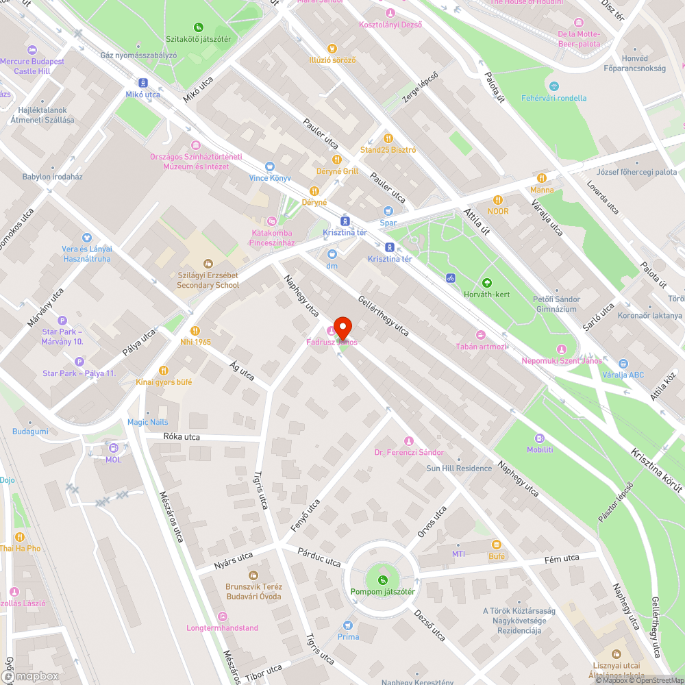 Naphegy park bejelentés helye