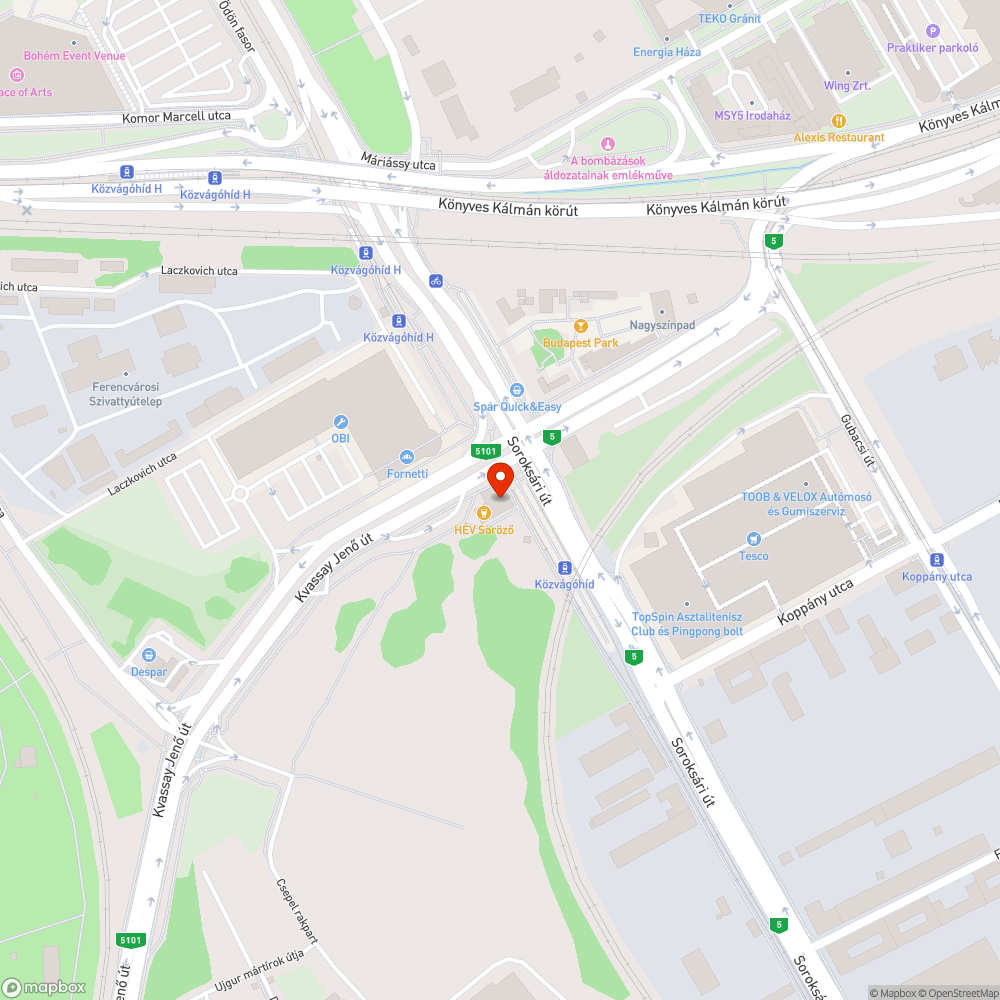 Mindent beborító  szemét a Közvagóhíd Hév állomás környékén bejelentés helye