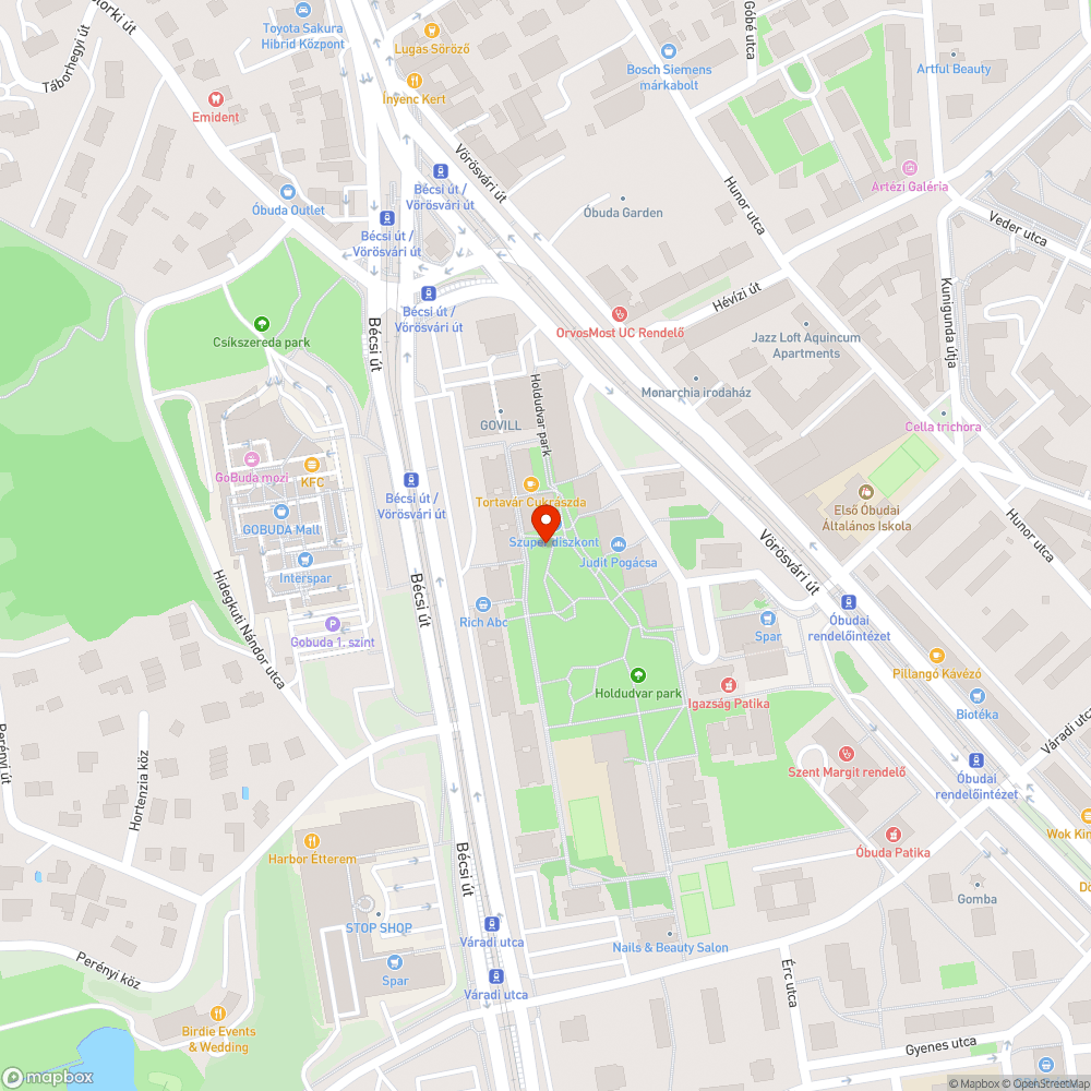 Balesetveszélyes fémszegélyek a Holdudvar parkban bejelentés helye