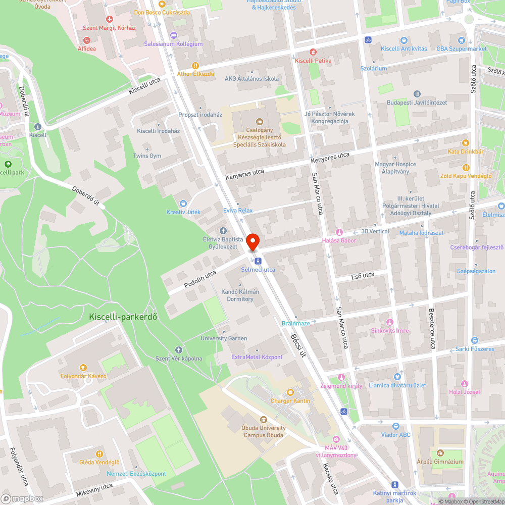 Selmeci utca bejelentés helye