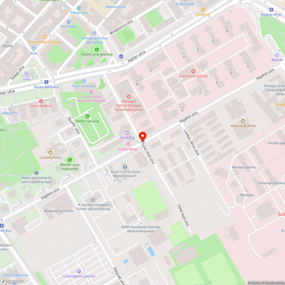 Elkopott zebra bejelentés helye