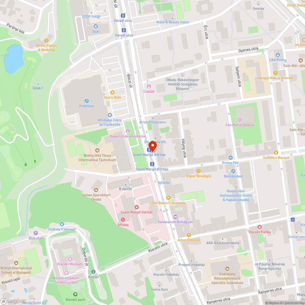 Veszélyes villamosmegálló bejelentés helye