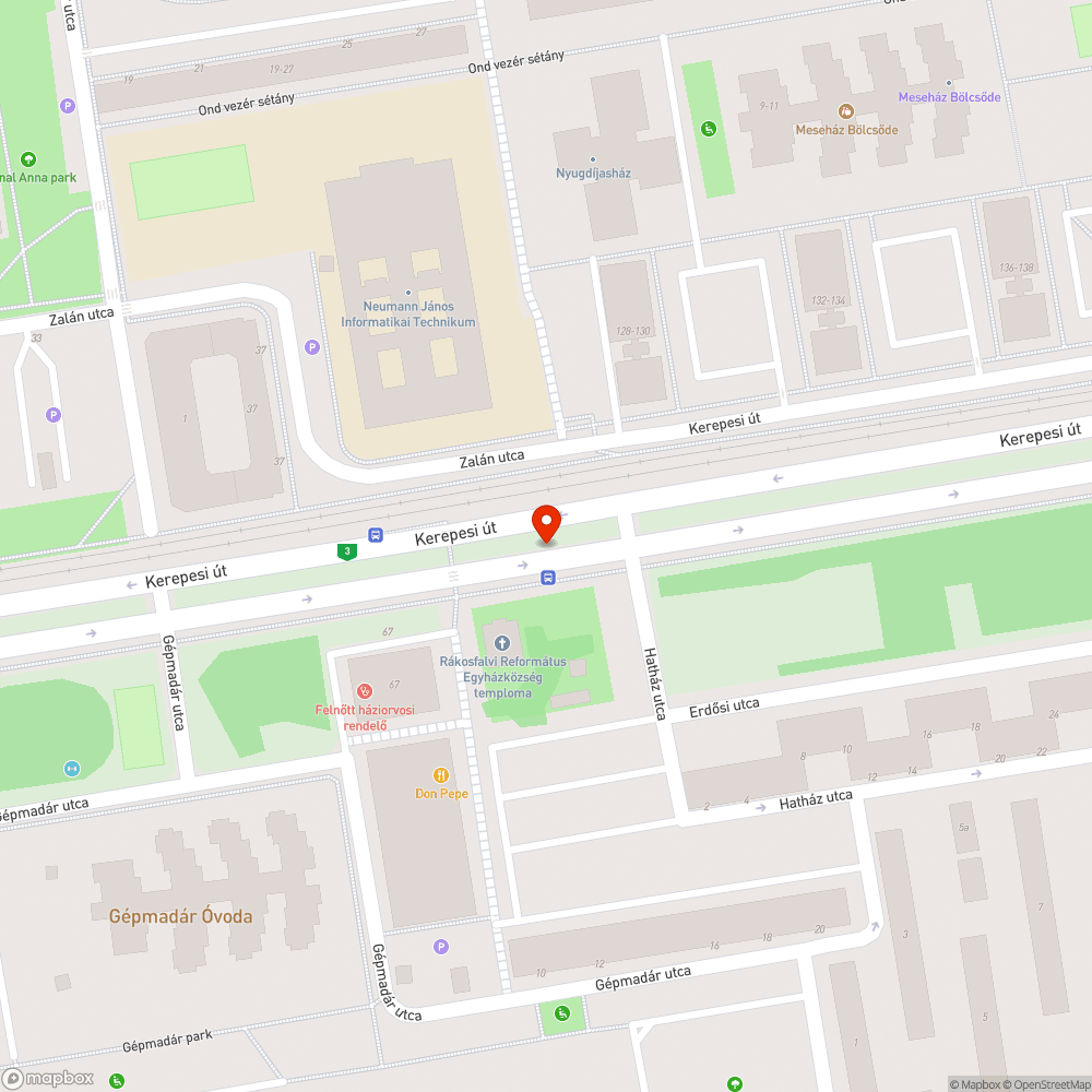 Graffitis váró bejelentés helye