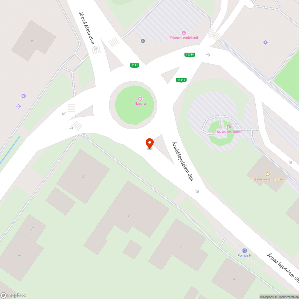 Kiégett lámpa bejelentés helye