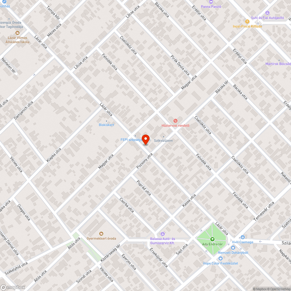 Összefirkált infrastruktúraelemek bejelentés helye