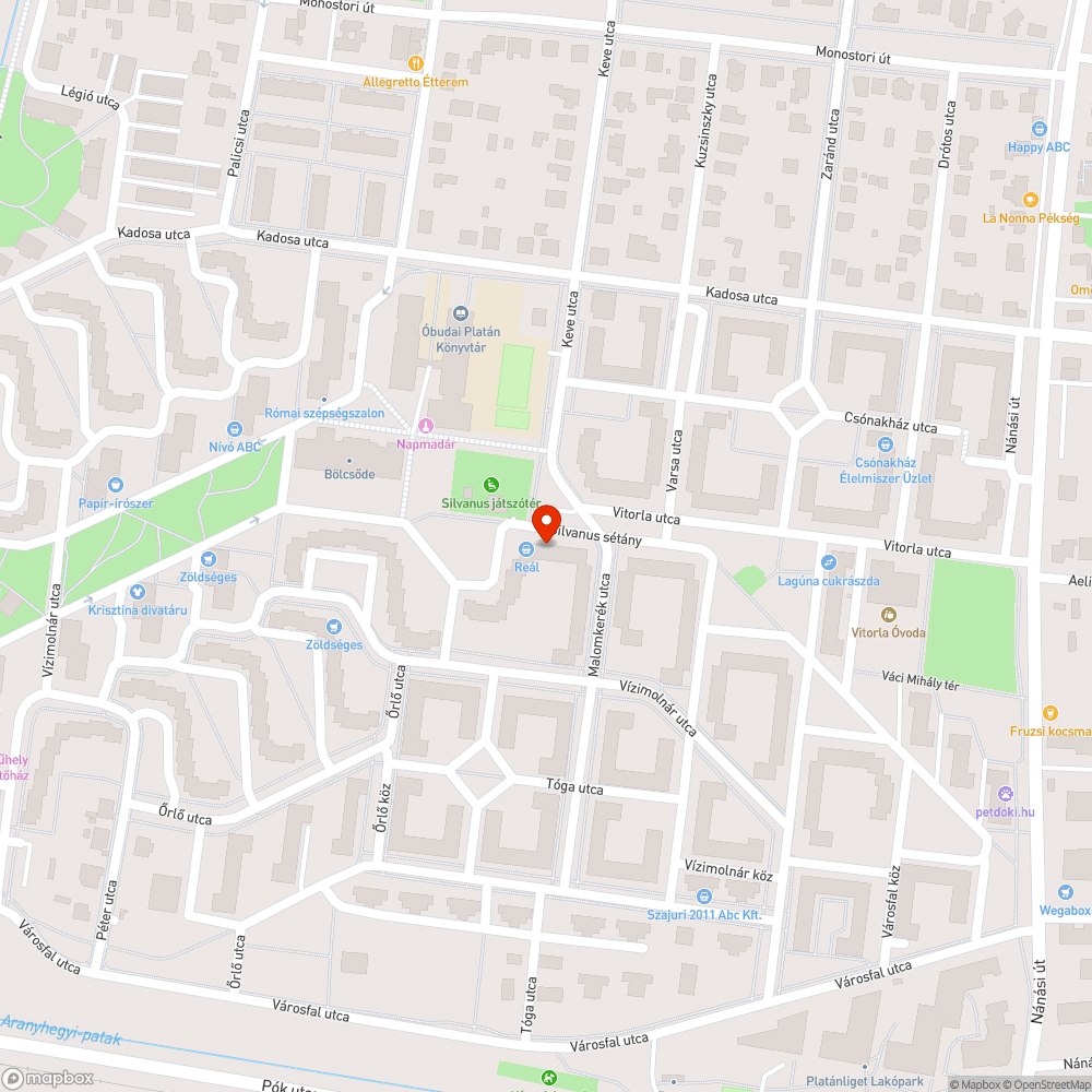 Kidőlt fa rómain bejelentés helye