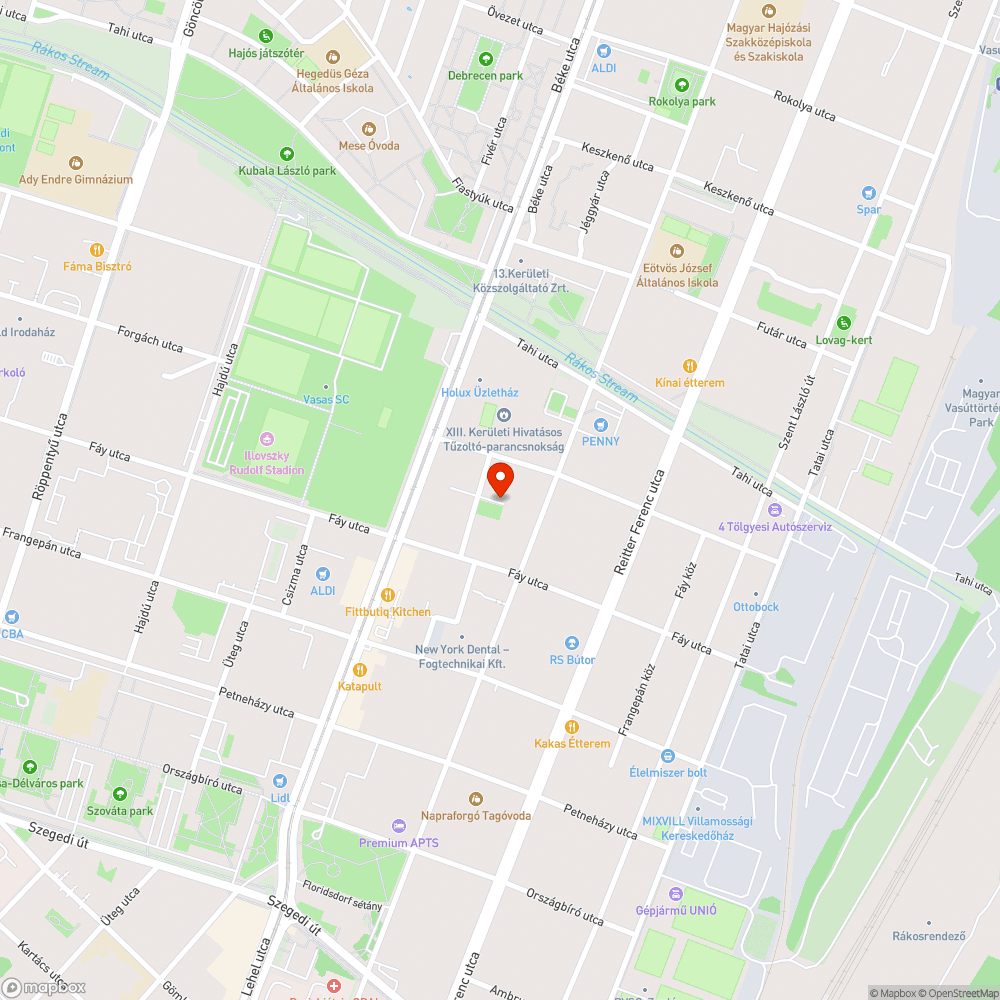 Zöldfelületi parkolás és zöldfelület eltávolítása és a többi bejelentés helye