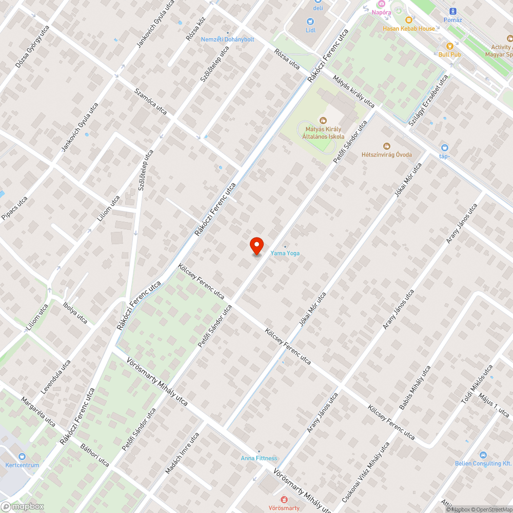 Kátyú az úton bejelentés helye