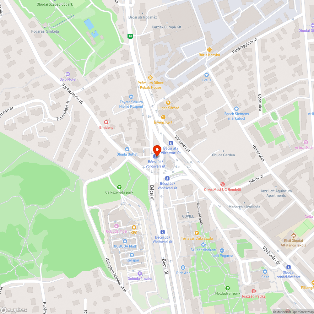 Graffitis villamos bejelentés helye