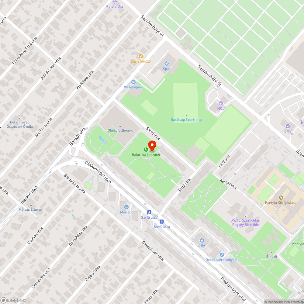 Lámpa a parkban bejelentés helye