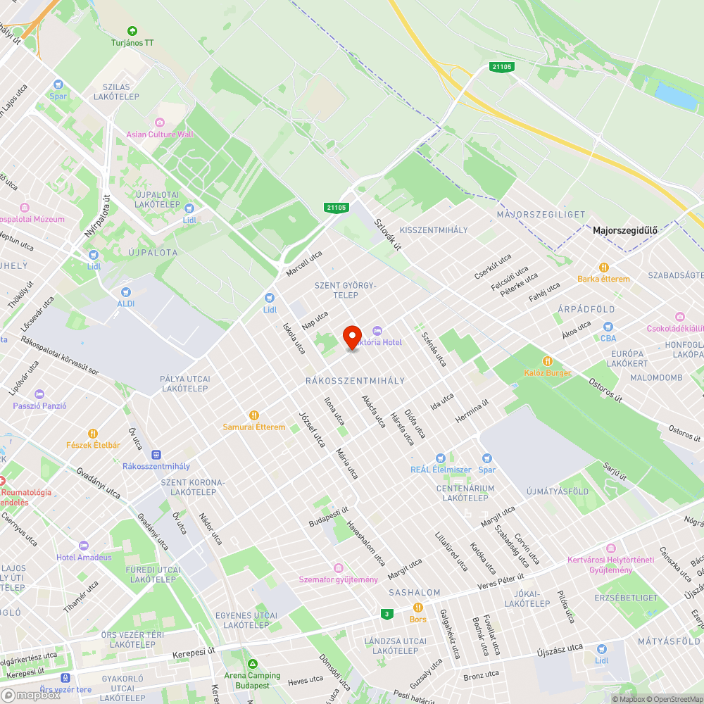 Tócsa bejelentés helye