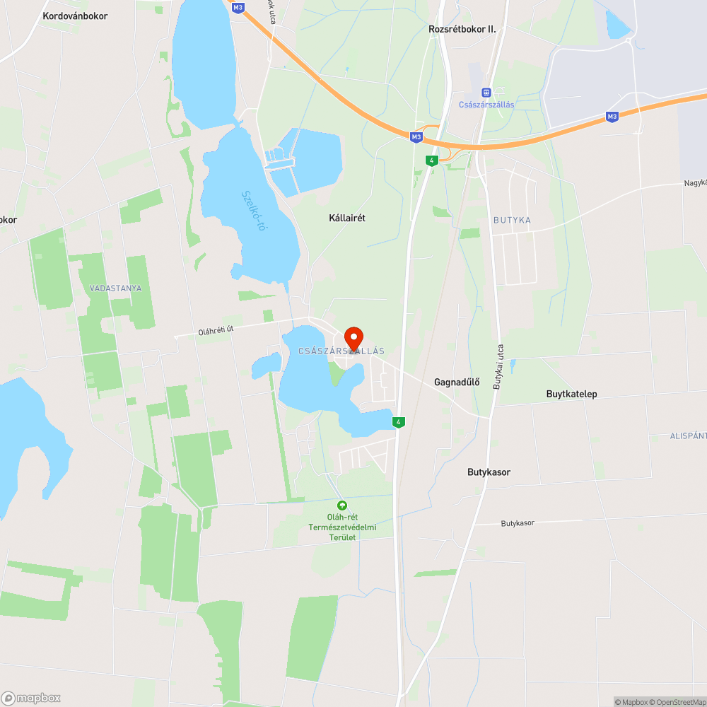 Nyíregyháza-Császárszállás Bogáncs u. bejelentés helye