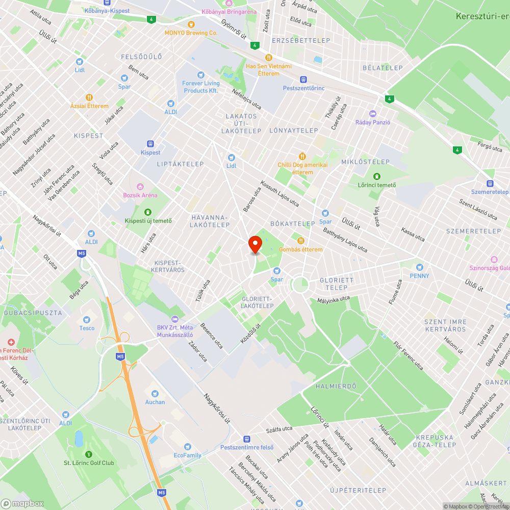 Kerékpárútra ránőtt falomb gondozatlansága a Kele utcában bejelentés helye