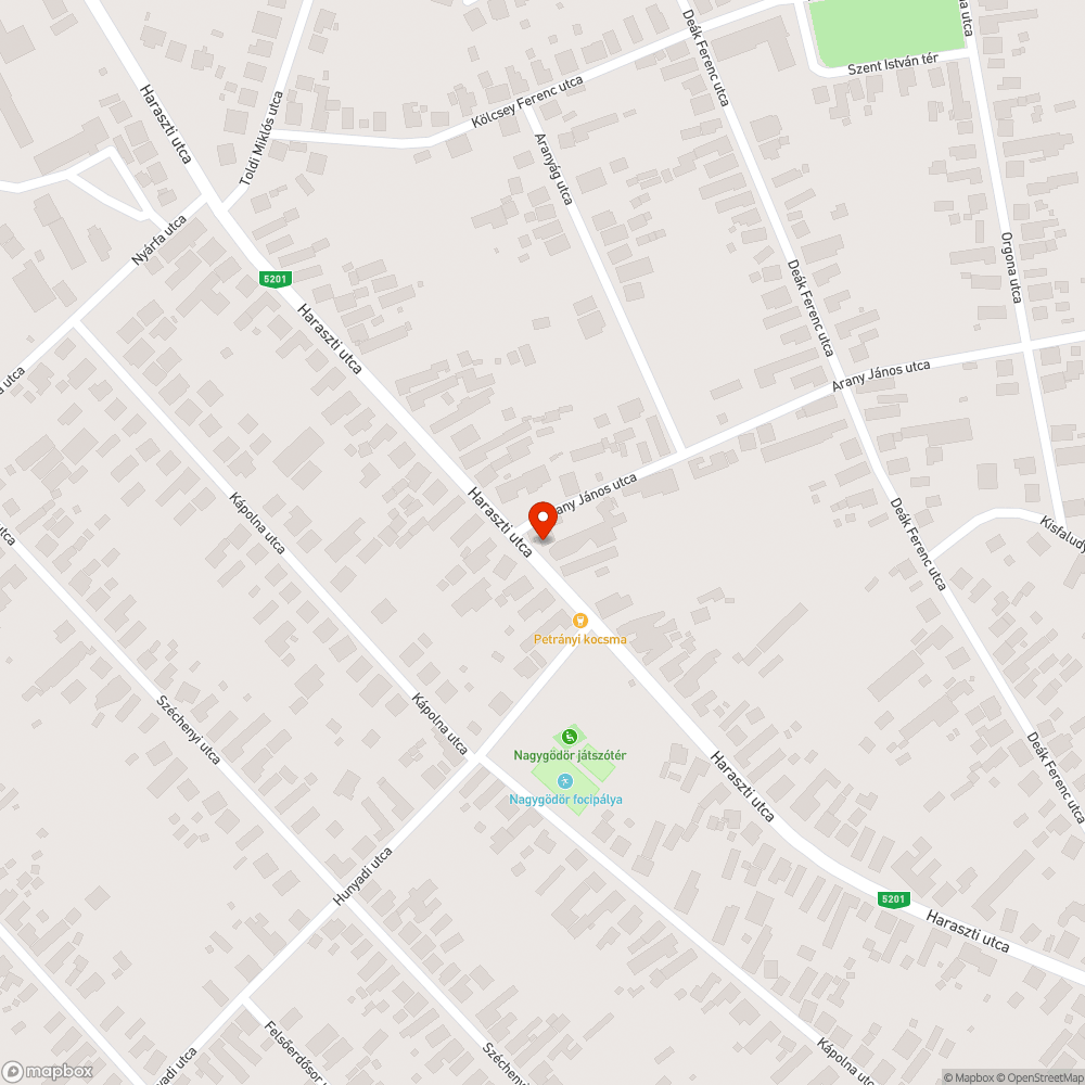 Veszélyesnek tűnő buszmegálló bejelentés helye