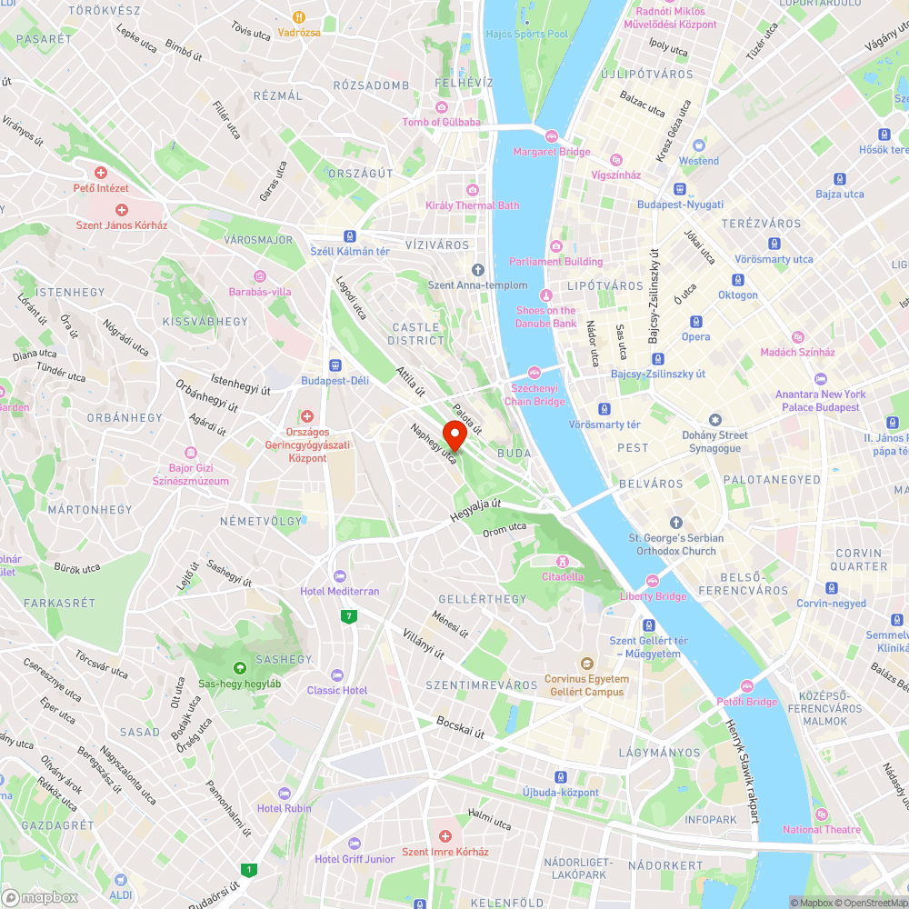 Tabáni lépcső bejelentés helye