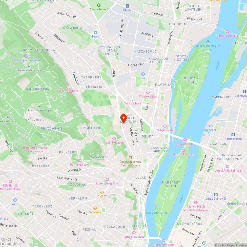 Járdára benőtt bokrok (Óbuda, Reménység utca) bejelentés helye