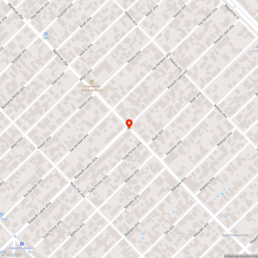 Kátyú bejelentés helye