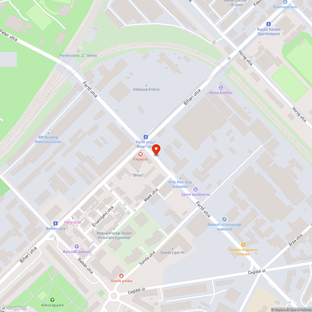 Kandelláber a járda közepén! bejelentés helye