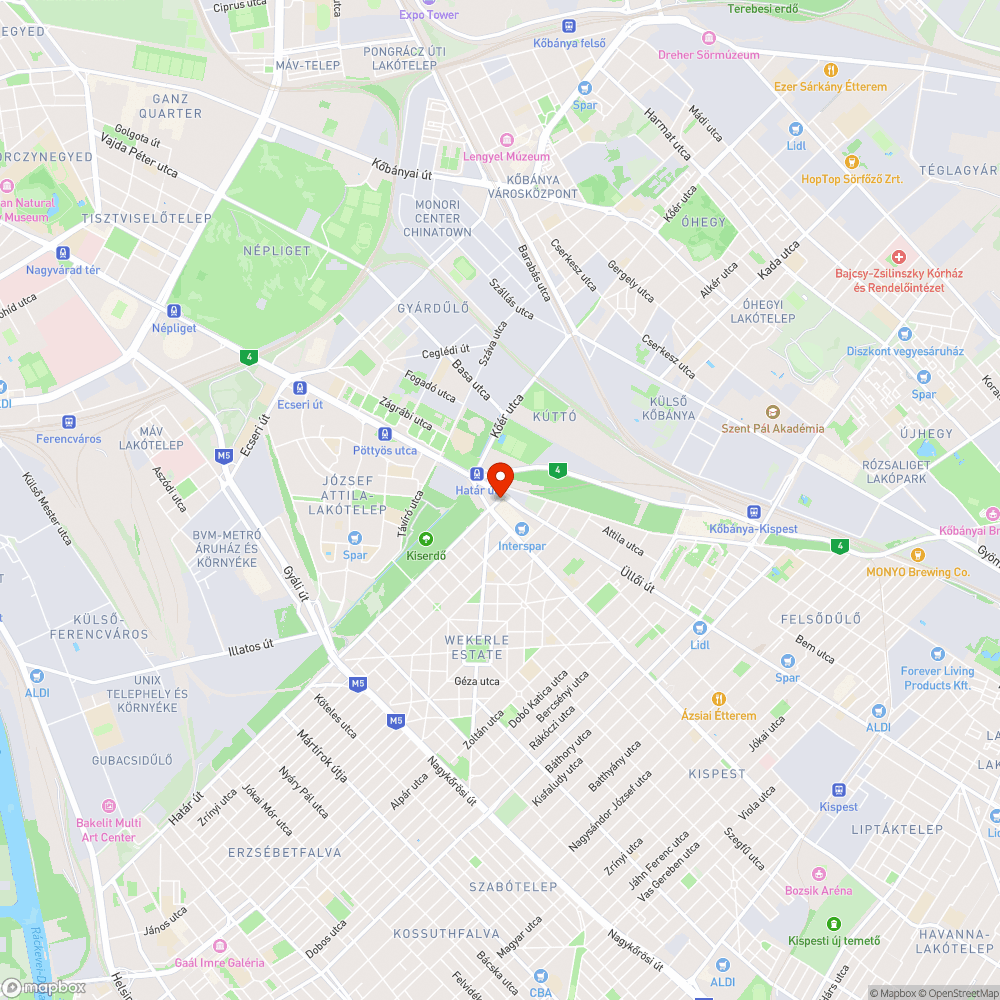 Veszélyes zebra a Határ u. megálló felújítása alatt bejelentés helye