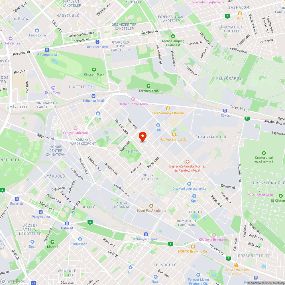 Elhagyott autó bejelentés helye