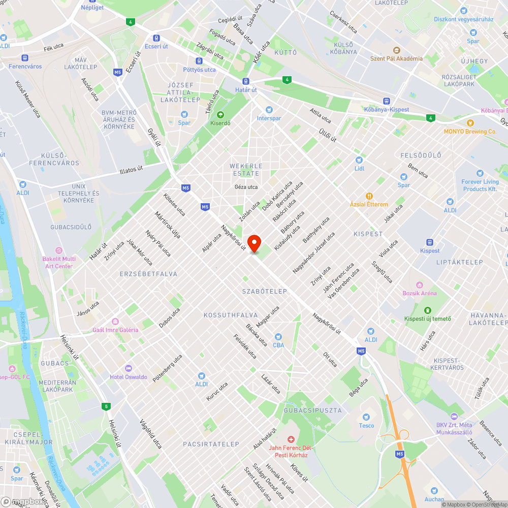 Benőtt járda bejelentés helye