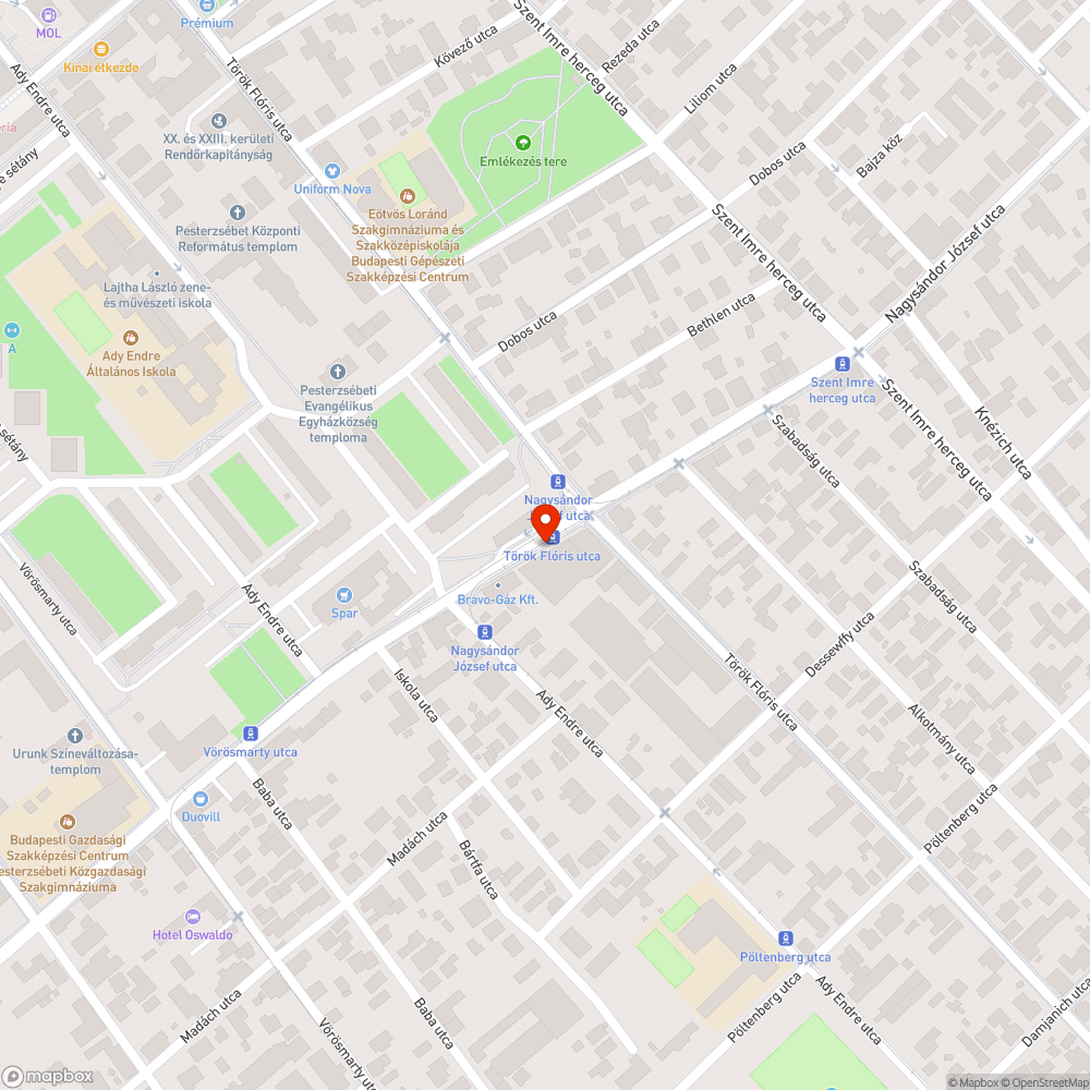 Összefirkált áruház bejelentés helye