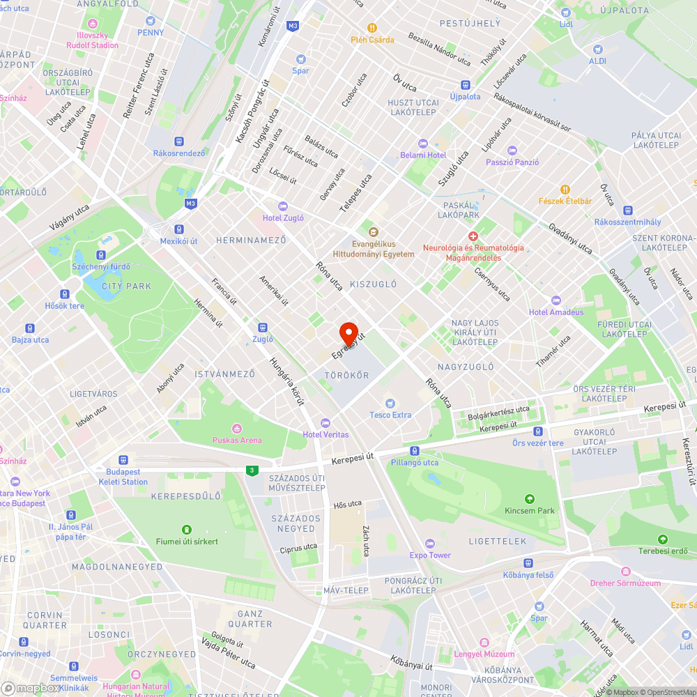 Javításra szoruló járda bejelentés helye